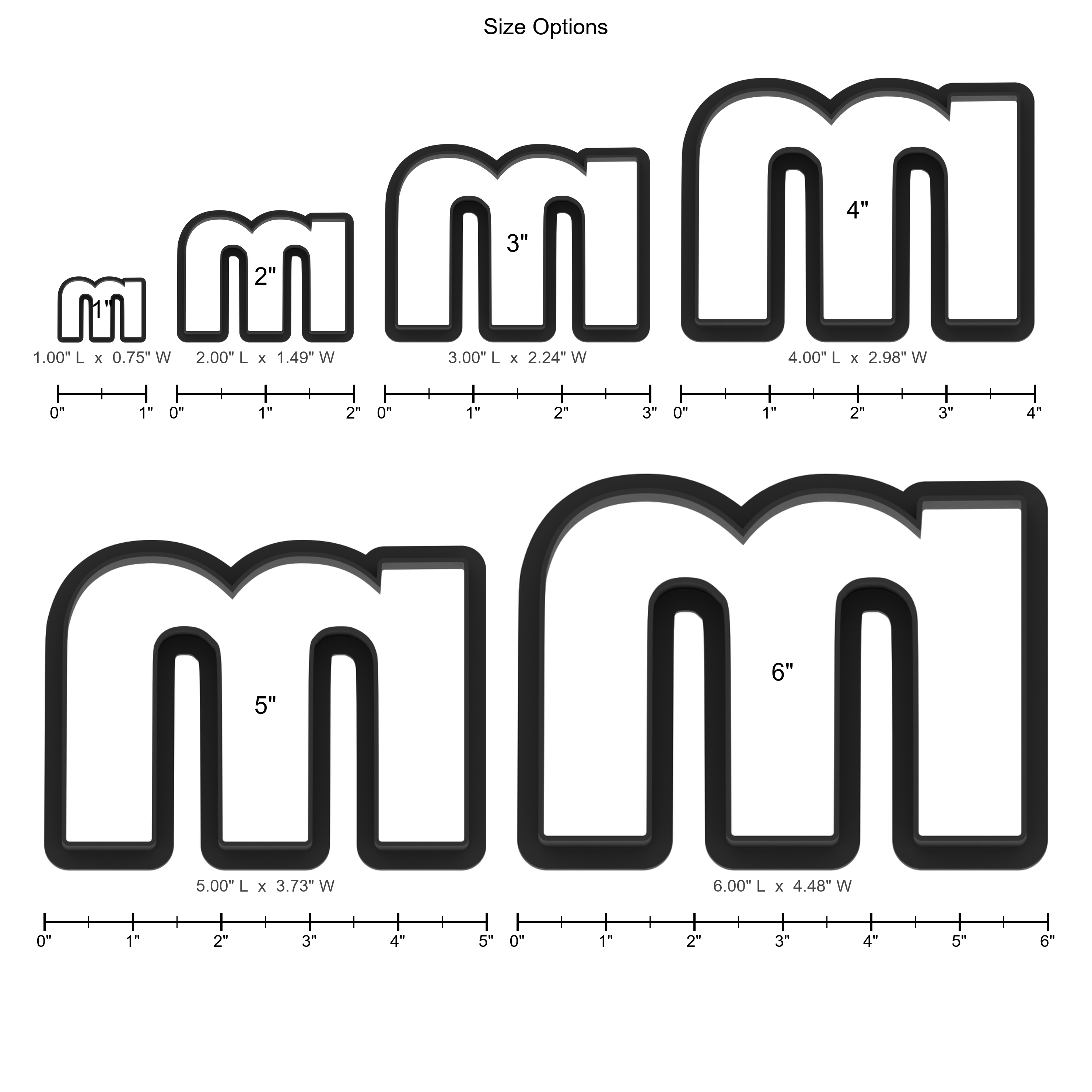 m Lowercase Block Letter Cookie Cutter with Easy Push Design — photo 5