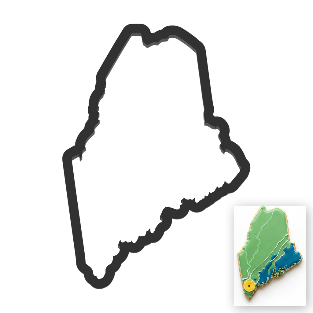 Maine State Cookie Cutter with Easy Push Design — main photo