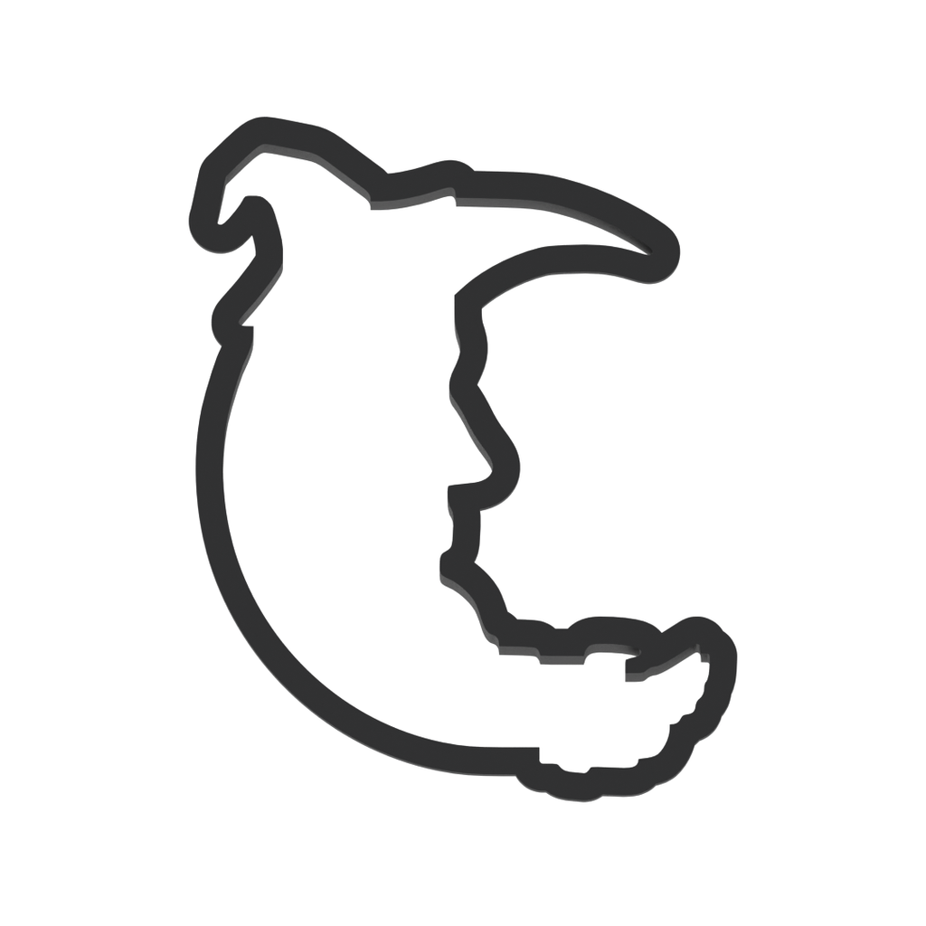 Man In The Moon Halloween Cookie Cutter with Easy Push Design — photo 3