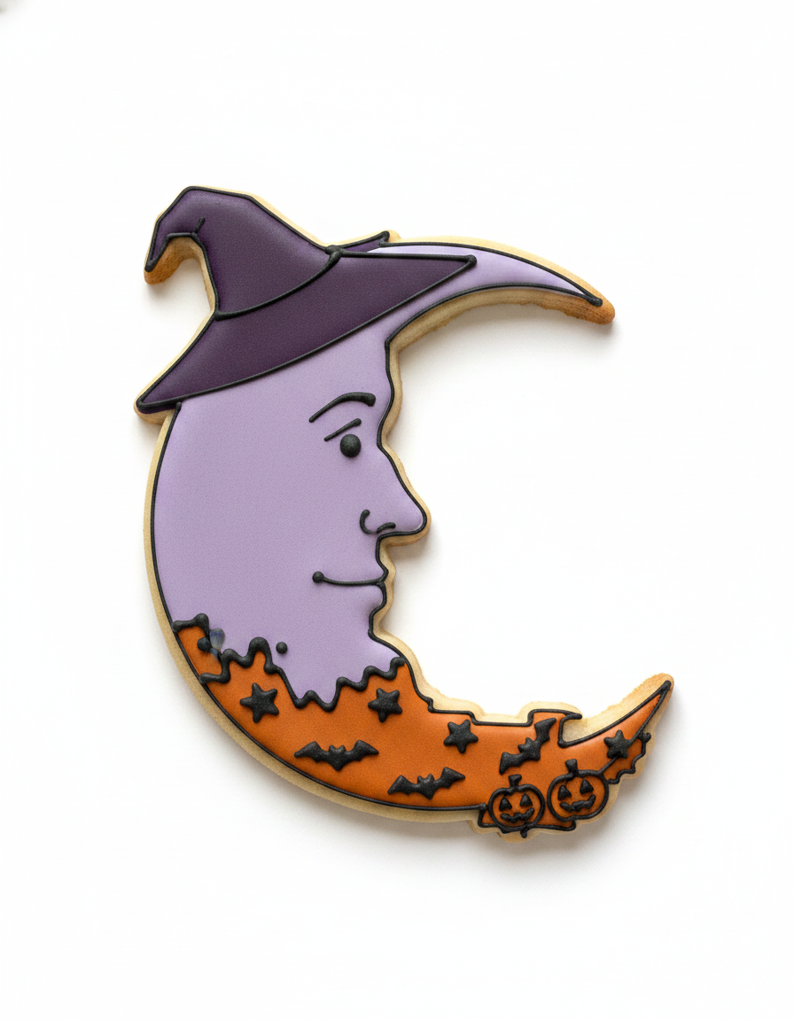 Man In The Moon Halloween Cookie Cutter with Easy Push Design — photo 2