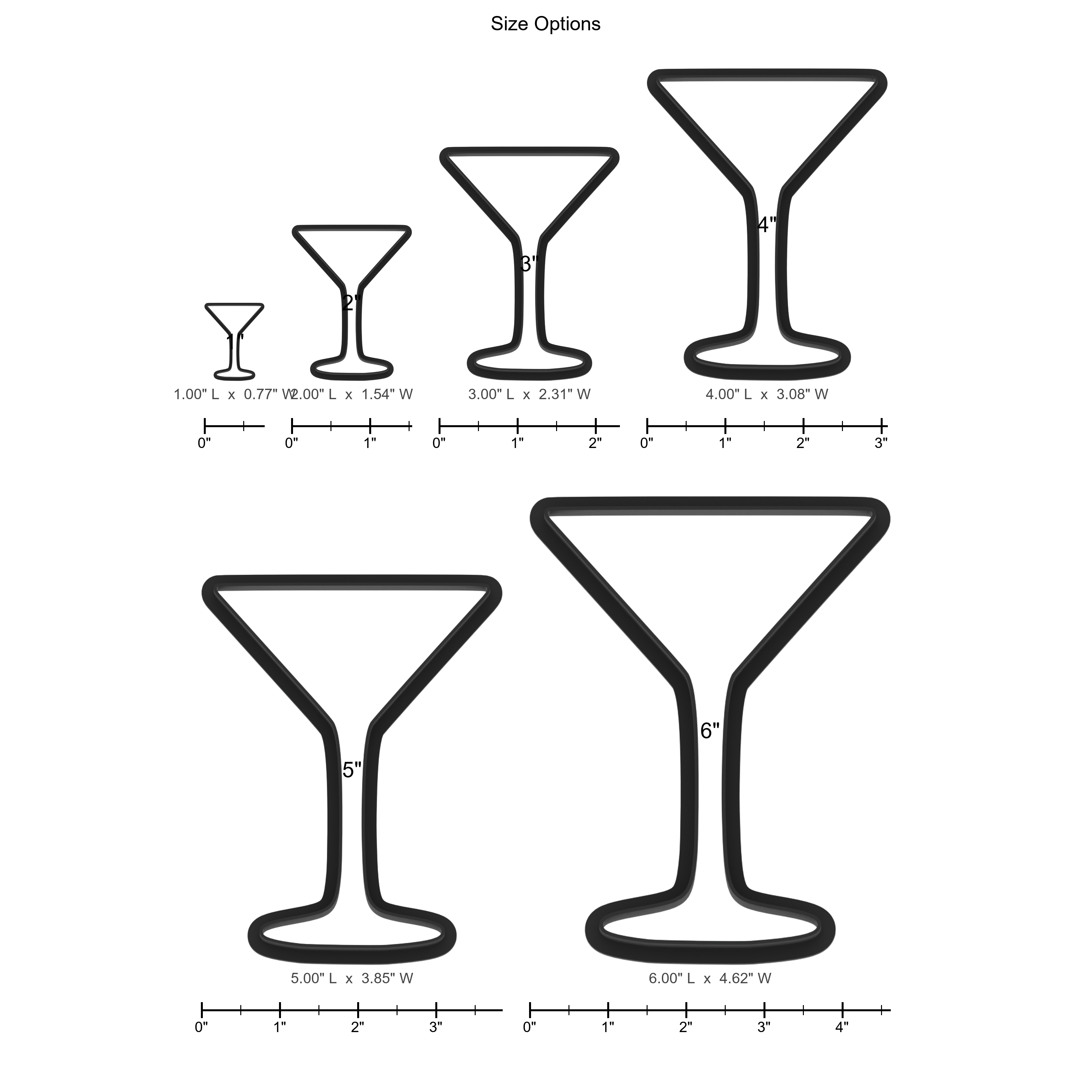 Martini Glass Cookie Cutter with Easy Push Design — photo 5
