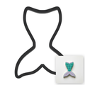 Mermaid Tail Cookie Cutter with Easy Push Design — main photo