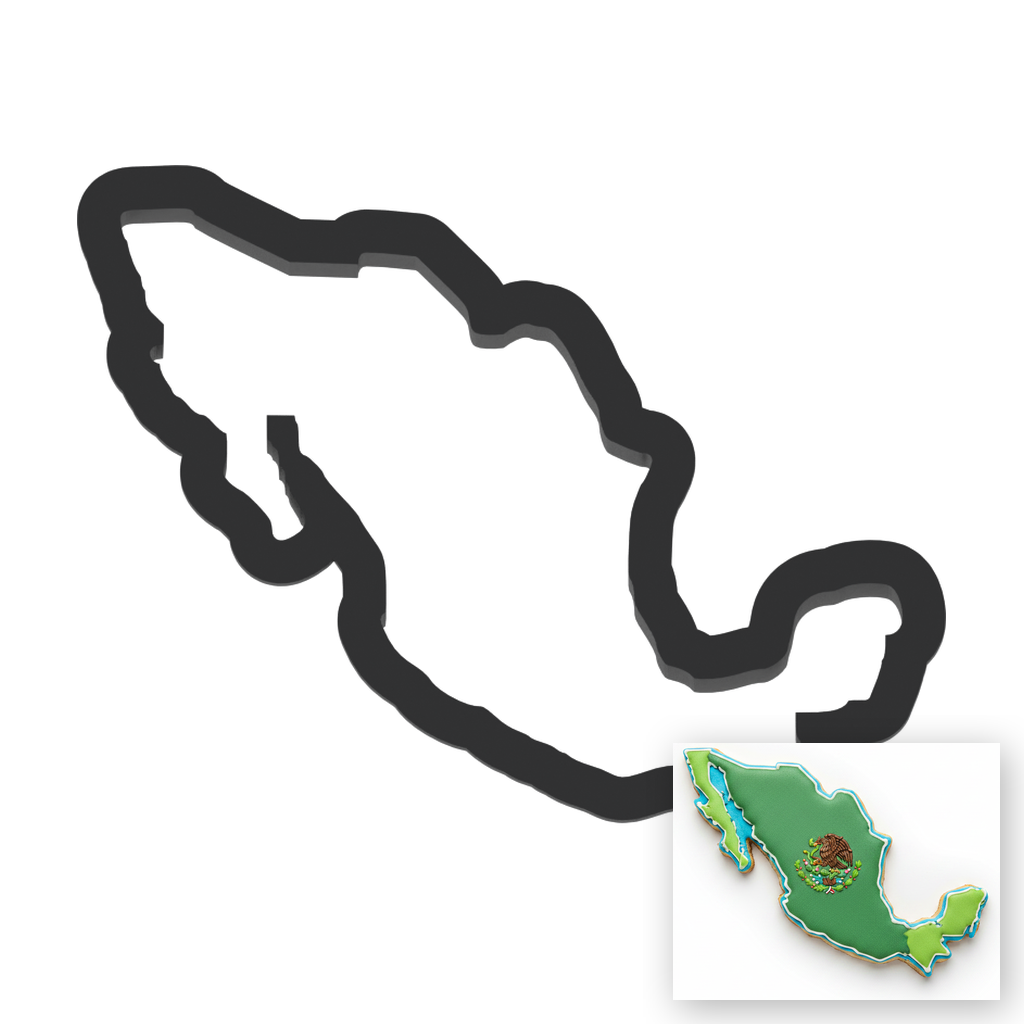 Mexico Cookie Cutter with Easy Push Design — main photo