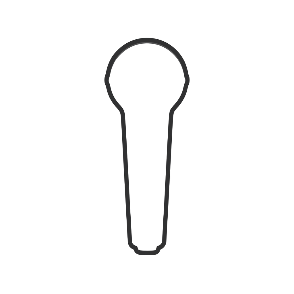 Microphone Cookie Cutter with Easy Push Design — photo 3