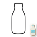 Milk Bottle Cookie Cutter with Easy Push Design — main photo