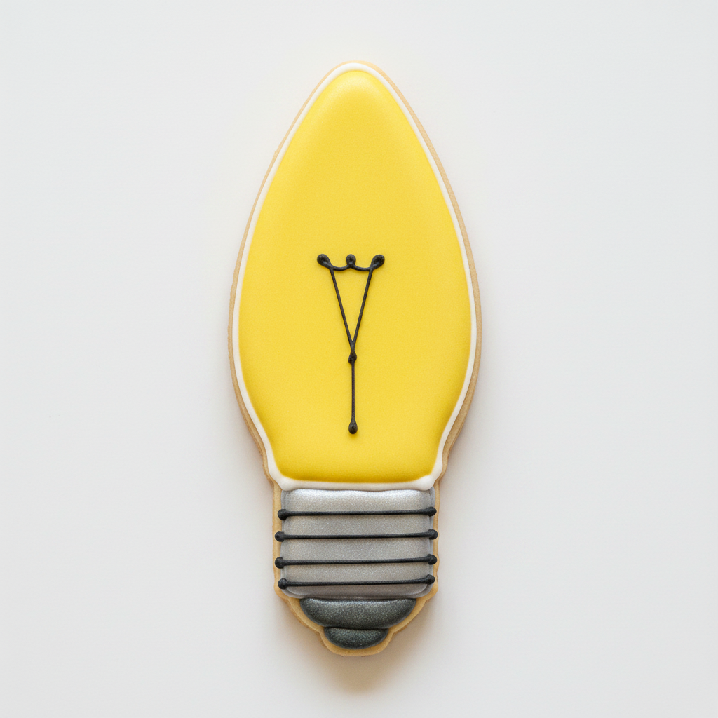 Mini Light Bulb Cookie Cutter with Easy Push Design — photo 2