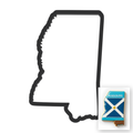 Mississippi State Cookie Cutter with Easy Push Design — main photo