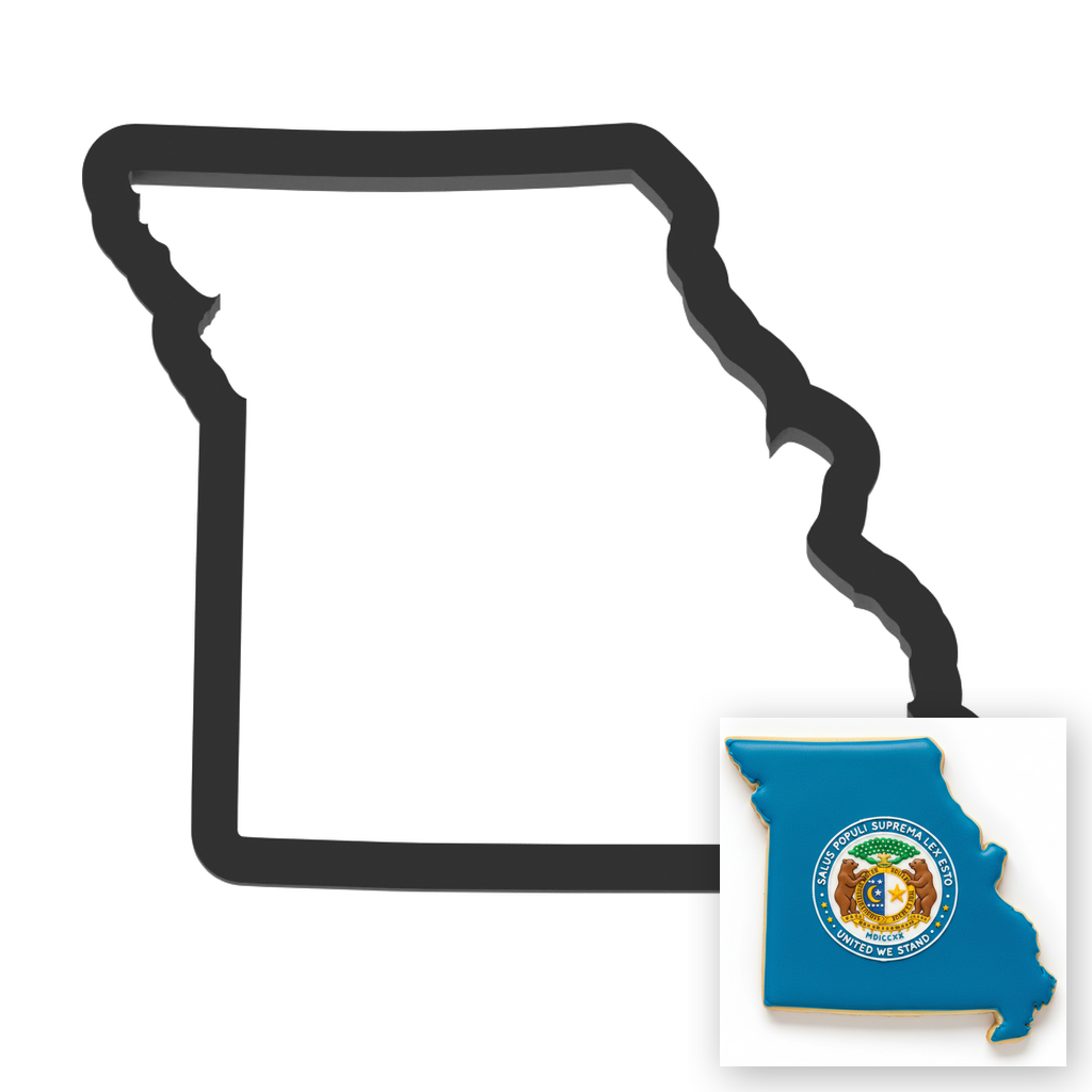 Missouri State Cookie Cutter with Easy Push Design — main photo