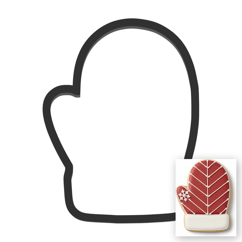 Mitten Cookie Cutter with Easy Push Design — main photo
