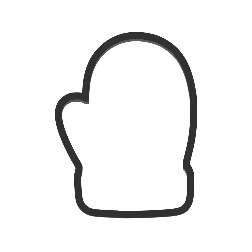 Mitten Cookie Cutter with Easy Push Design — photo 3
