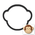 Monkey Head Cookie Cutter with Easy Push Design — main photo