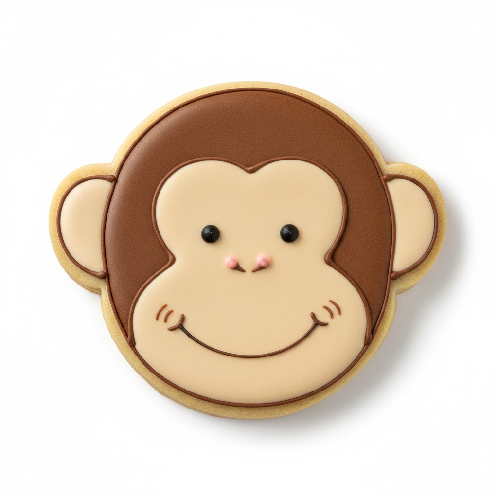 Monkey Head Cookie Cutter with Easy Push Design — photo 2