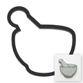 Mortar And Pestle Cookie Cutter with Easy Push Design — main photo