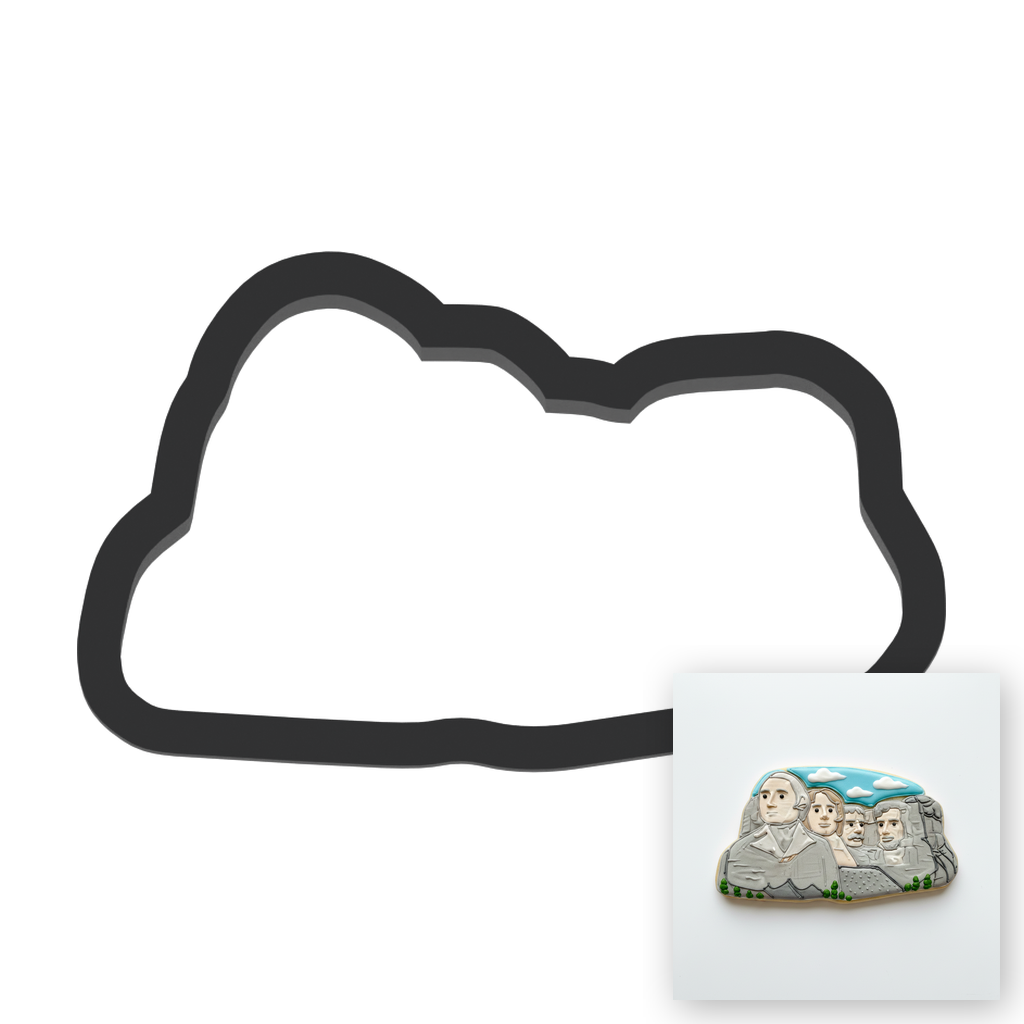 Mount Rushmore Cookie Cutter with Easy Push Design — main photo