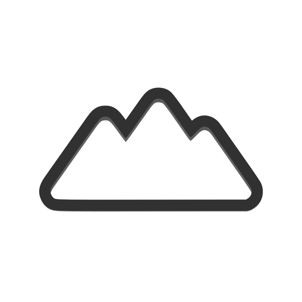 Mountains Cookie Cutter with Easy Push Design — photo 3