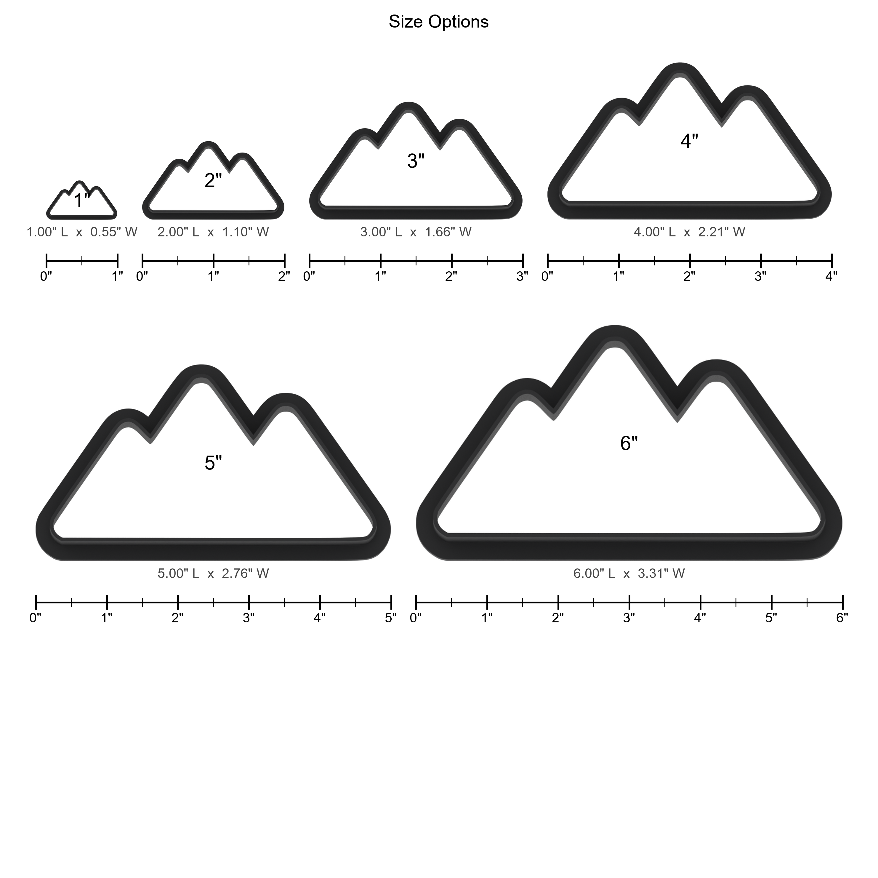 Mountains Cookie Cutter with Easy Push Design — photo 5