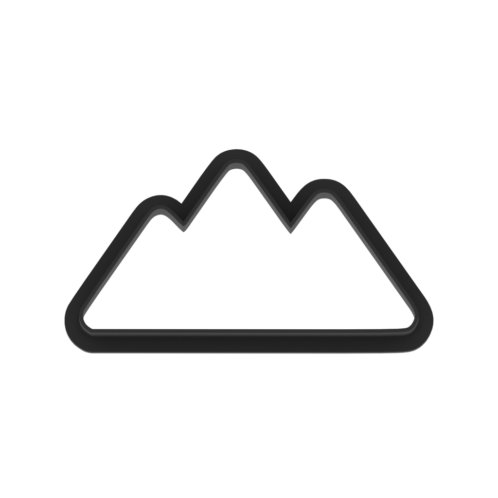 Mountains Cookie Cutter with Easy Push Design — photo 6