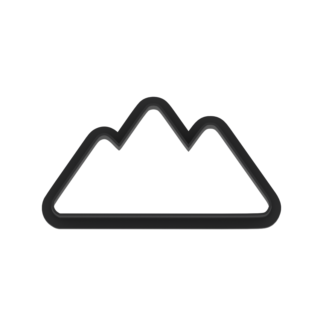 Mountains Cookie Cutter with Easy Push Design — photo 6