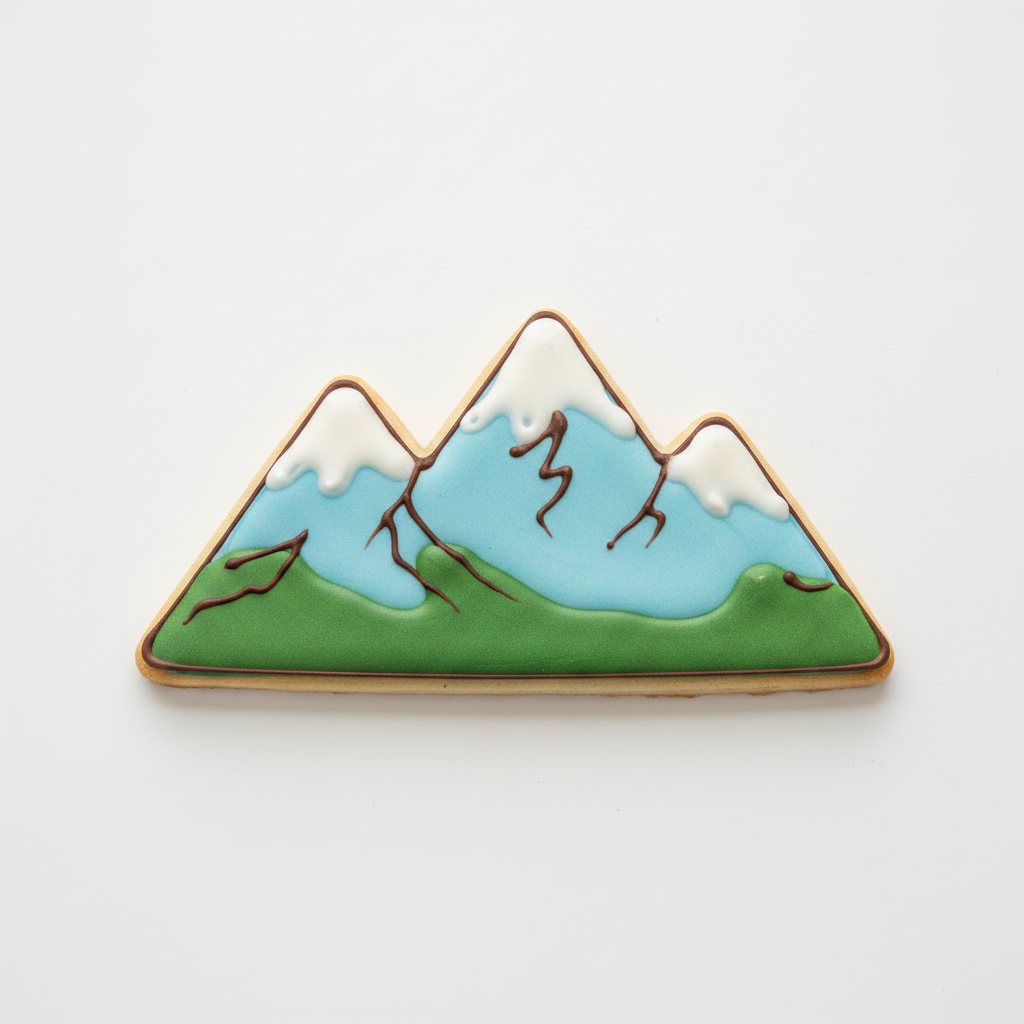 Mountains Cookie Cutter with Easy Push Design — photo 2