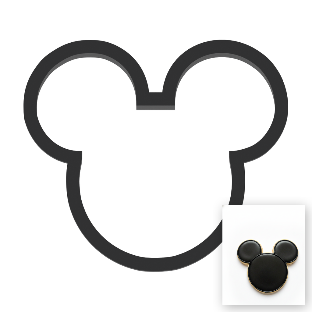 Mouse Head Cookie Cutter with Easy Push Design — main photo