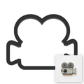 Movie Camera Cookie Cutter with Easy Push Design — main photo