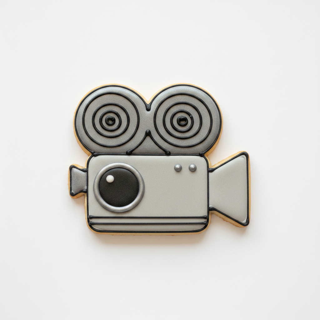 Movie Camera Cookie Cutter with Easy Push Design — photo 2
