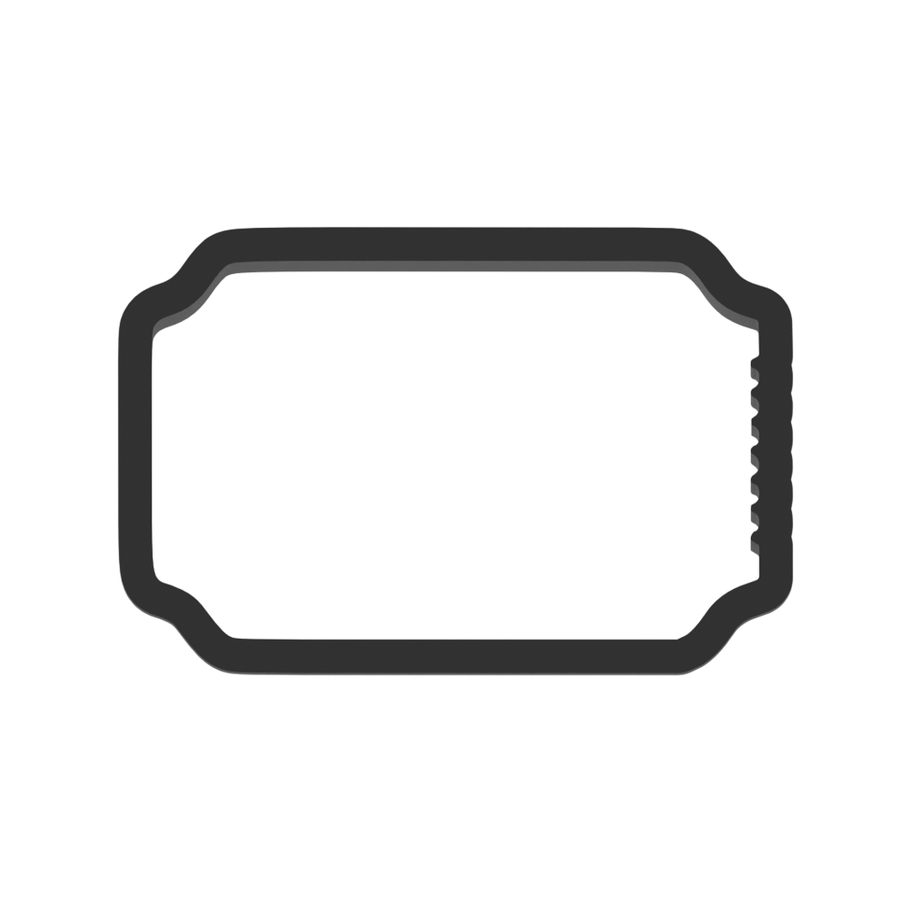 Movie Ticket Cookie Cutter with Easy Push Design — photo 3