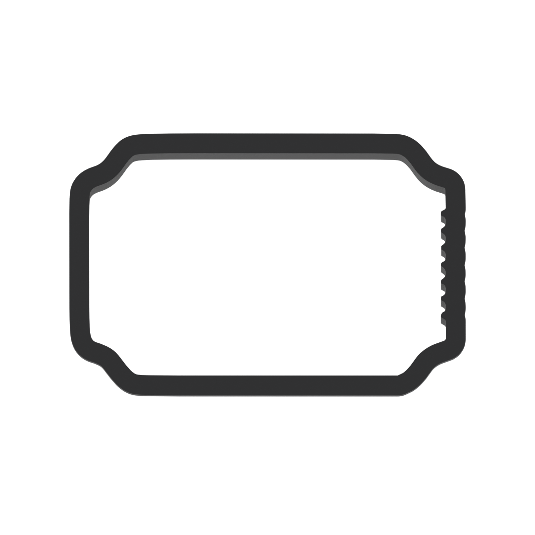 Movie Ticket Cookie Cutter with Easy Push Design — photo 3