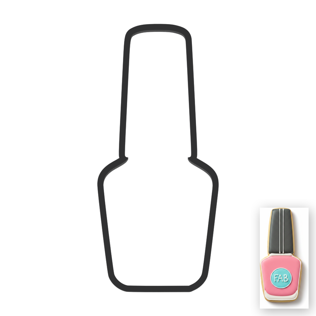Nail Polish Cookie Cutter with Easy Push Design — main photo