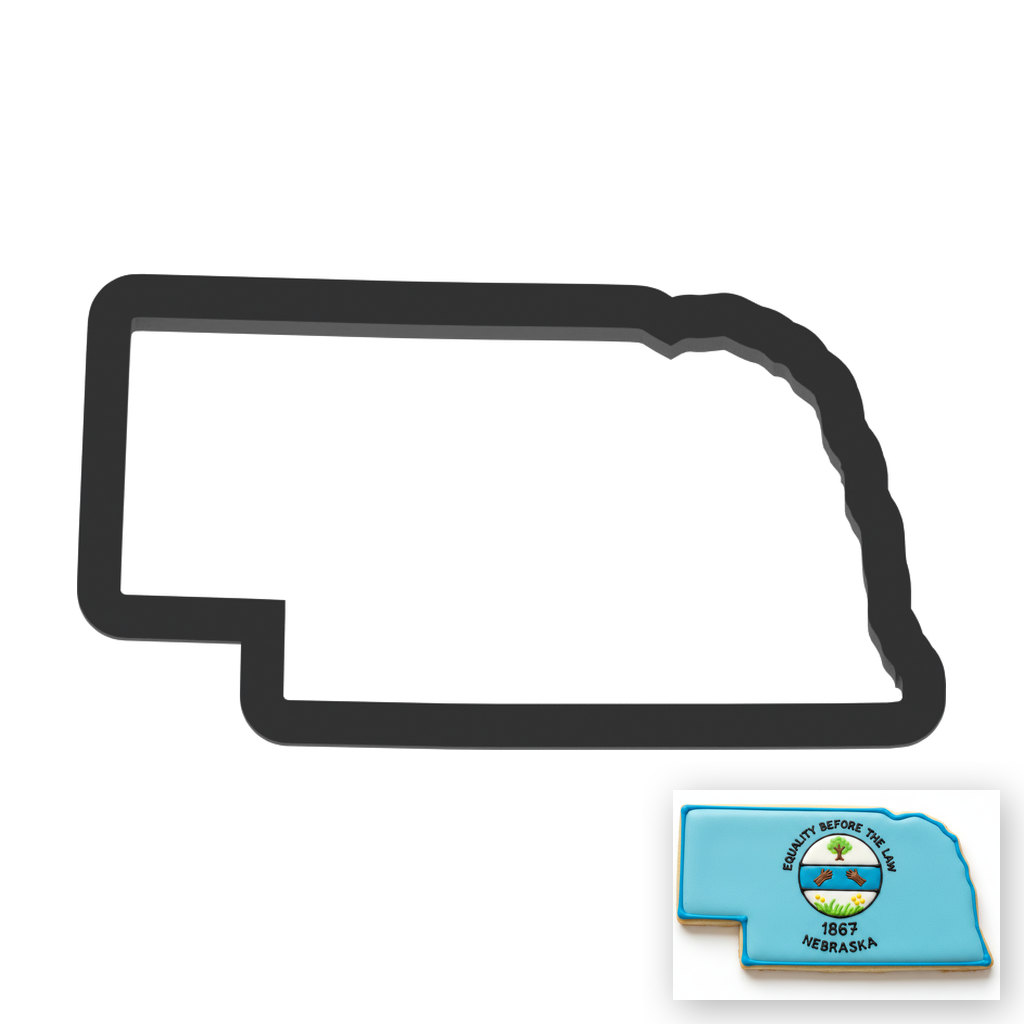 Nebraska State Cookie Cutter with Easy Push Design — main photo