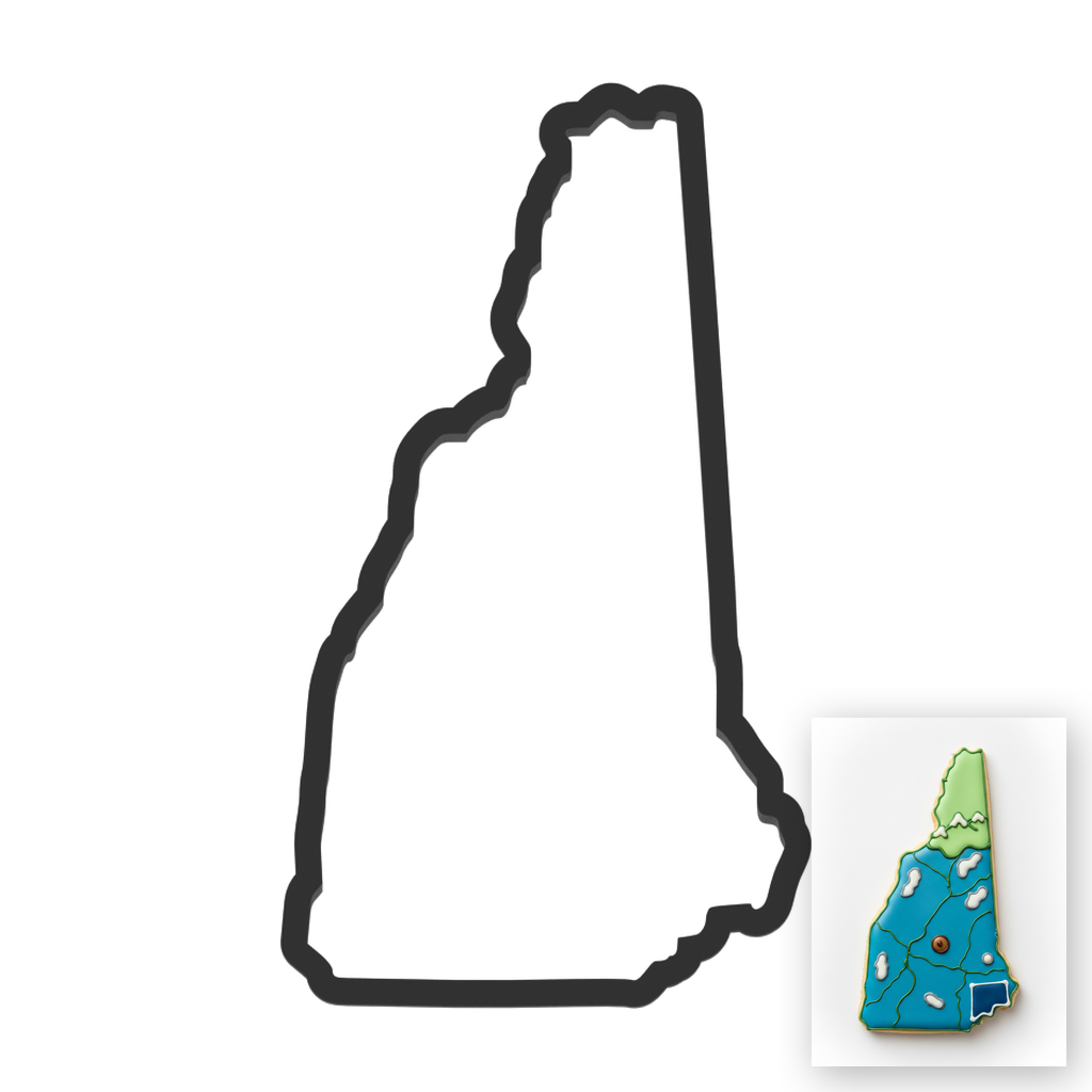 New Hampshire State Cookie Cutter with Easy Push Design — main photo
