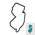 New Jersey State Cookie Cutter with Easy Push Design — main photo