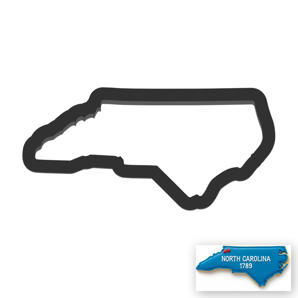 North Carolina State Cookie Cutter with Easy Push Design — main photo