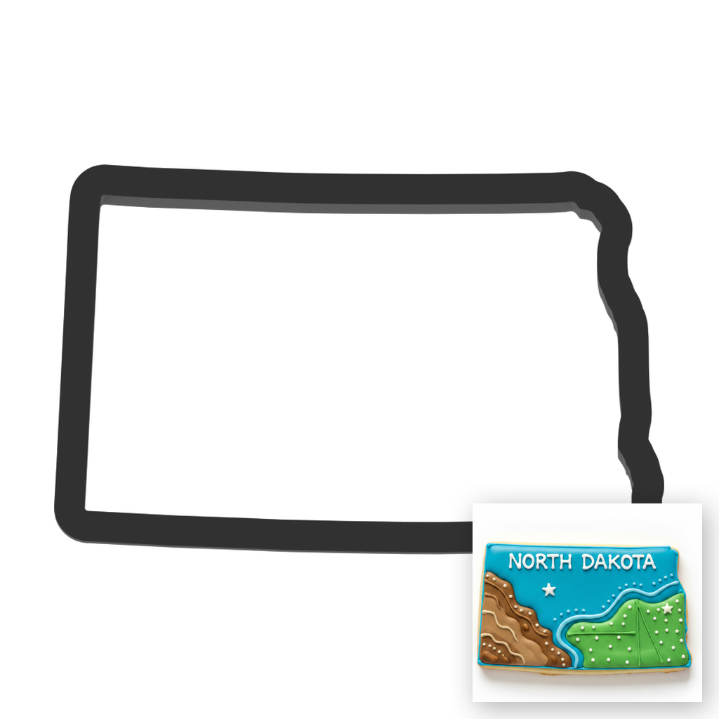 North Dakota State Cookie Cutter with Easy Push Design — main photo