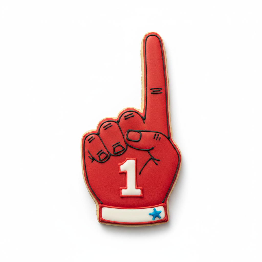 1_finger_fan_hand Cookie Cutter with Easy Push Design — photo 2