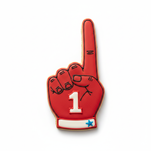 1_finger_fan_hand Cookie Cutter with Easy Push Design — photo 2