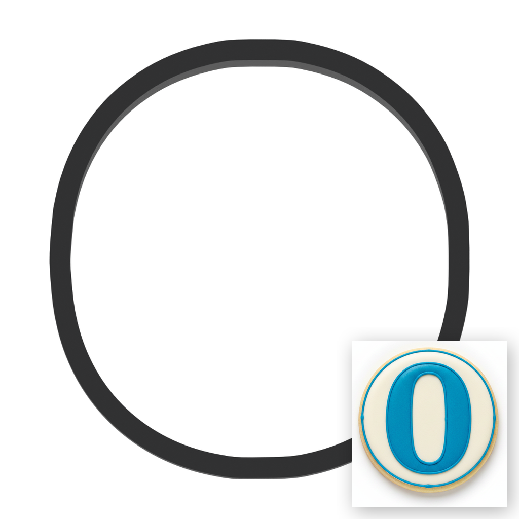 O Capital Block Letter Cookie Cutter with Easy Push Design — main photo