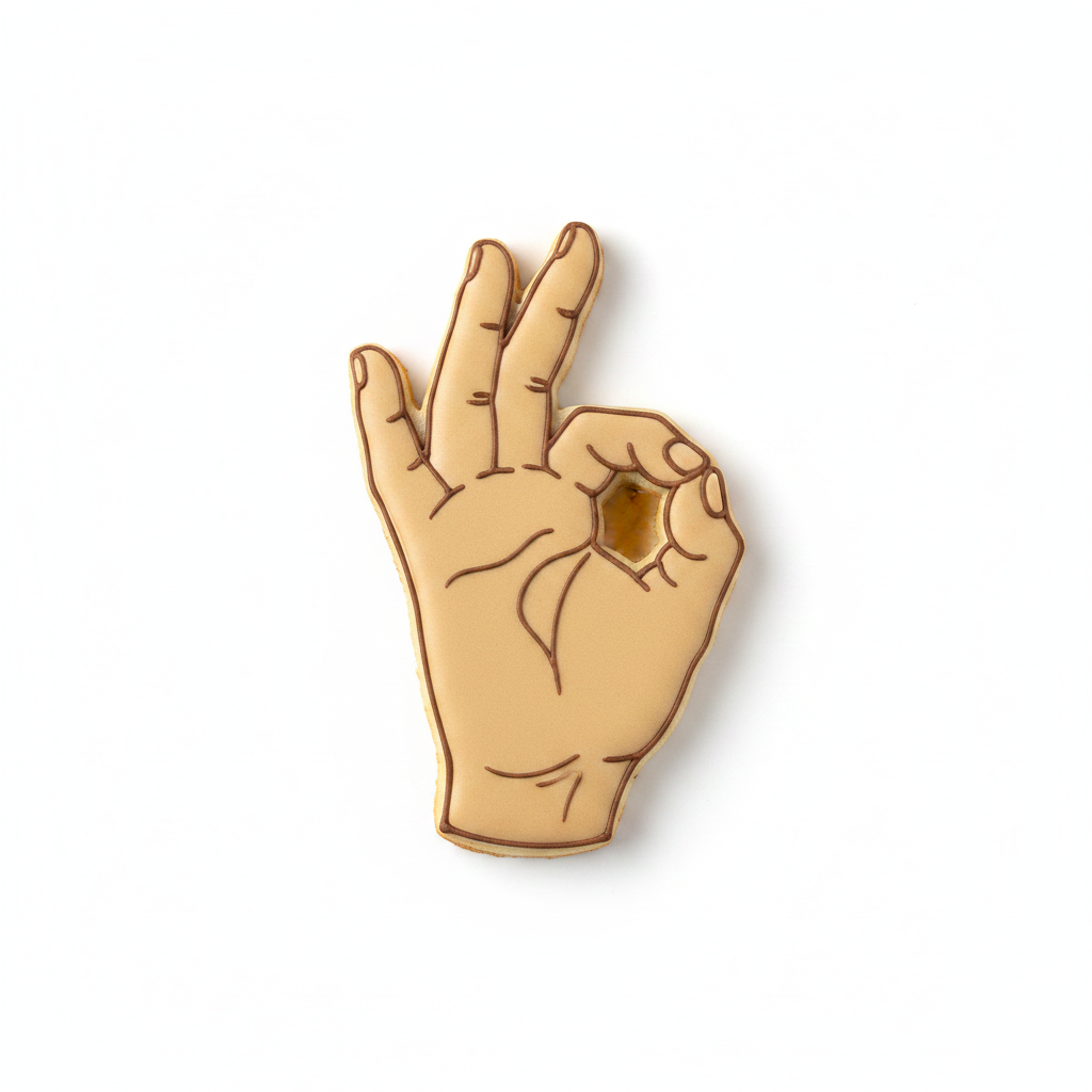 O Sign Language Cookie Cutter with Easy Push Design — photo 2