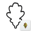 Oak Leaf Cookie Cutter with Easy Push Design — main photo