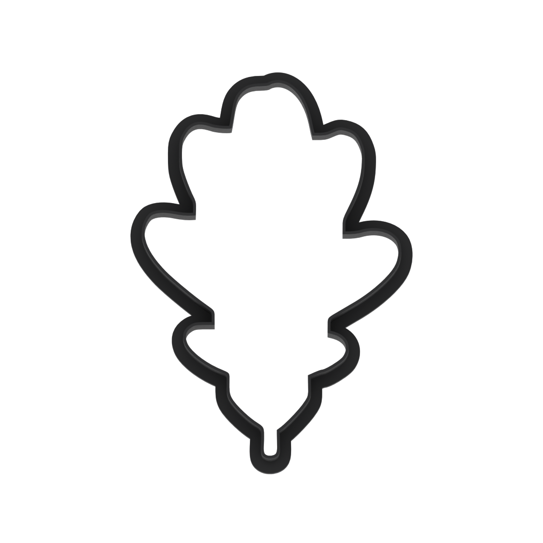 Oak Leaf Cookie Cutter with Easy Push Design — photo 5