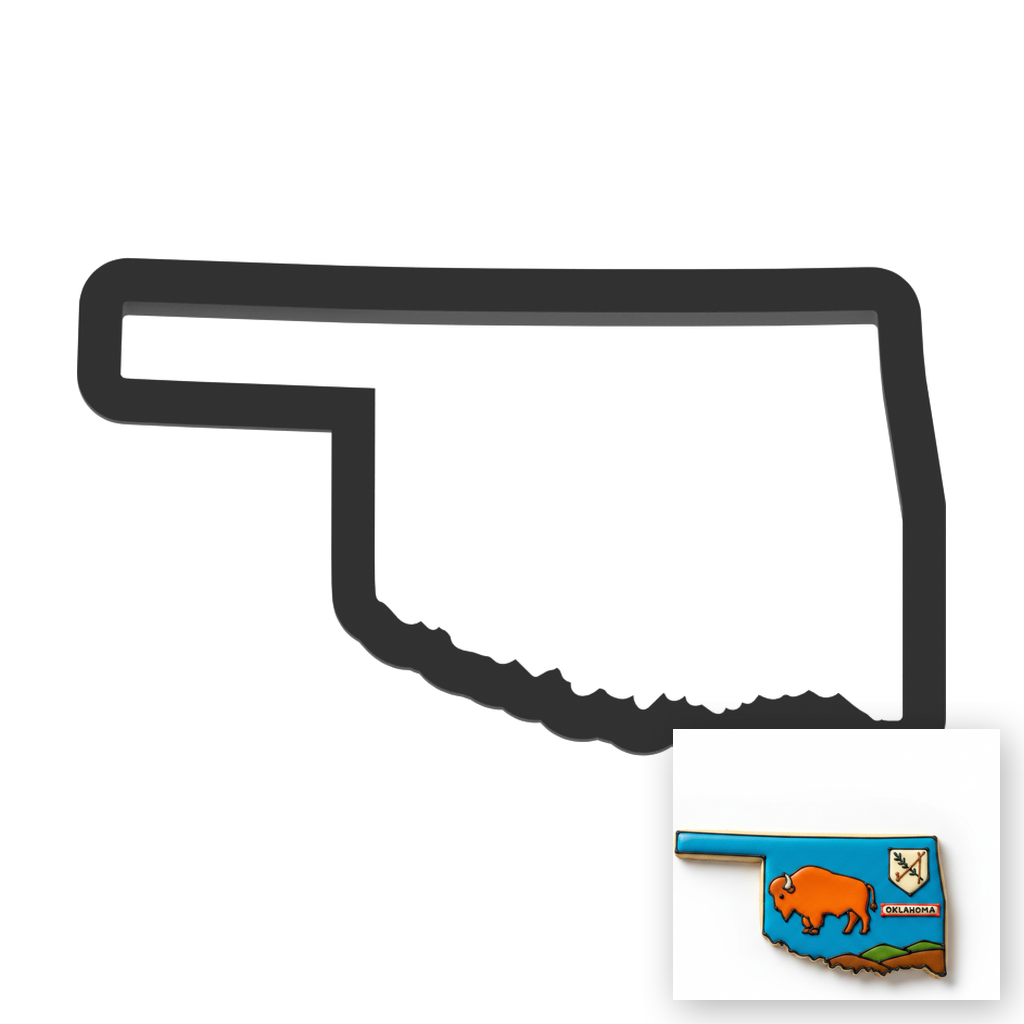 Oklahoma State Cookie Cutter with Easy Push Design — main photo