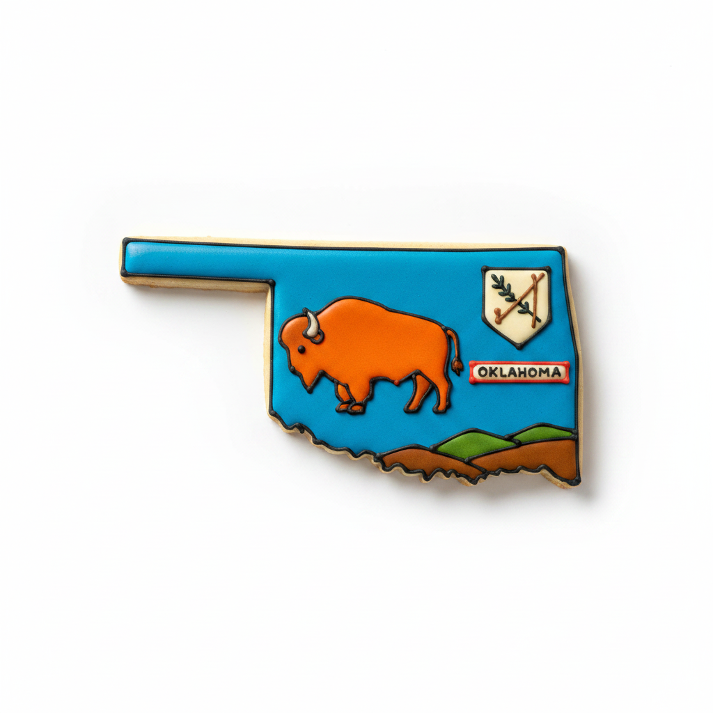 Oklahoma State Cookie Cutter with Easy Push Design — photo 2