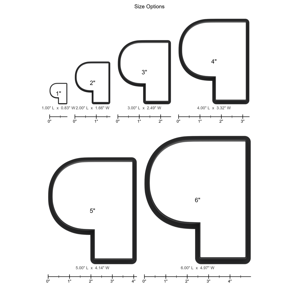 P Capital Block Letter Cookie Cutter with Easy Push Design — photo 5