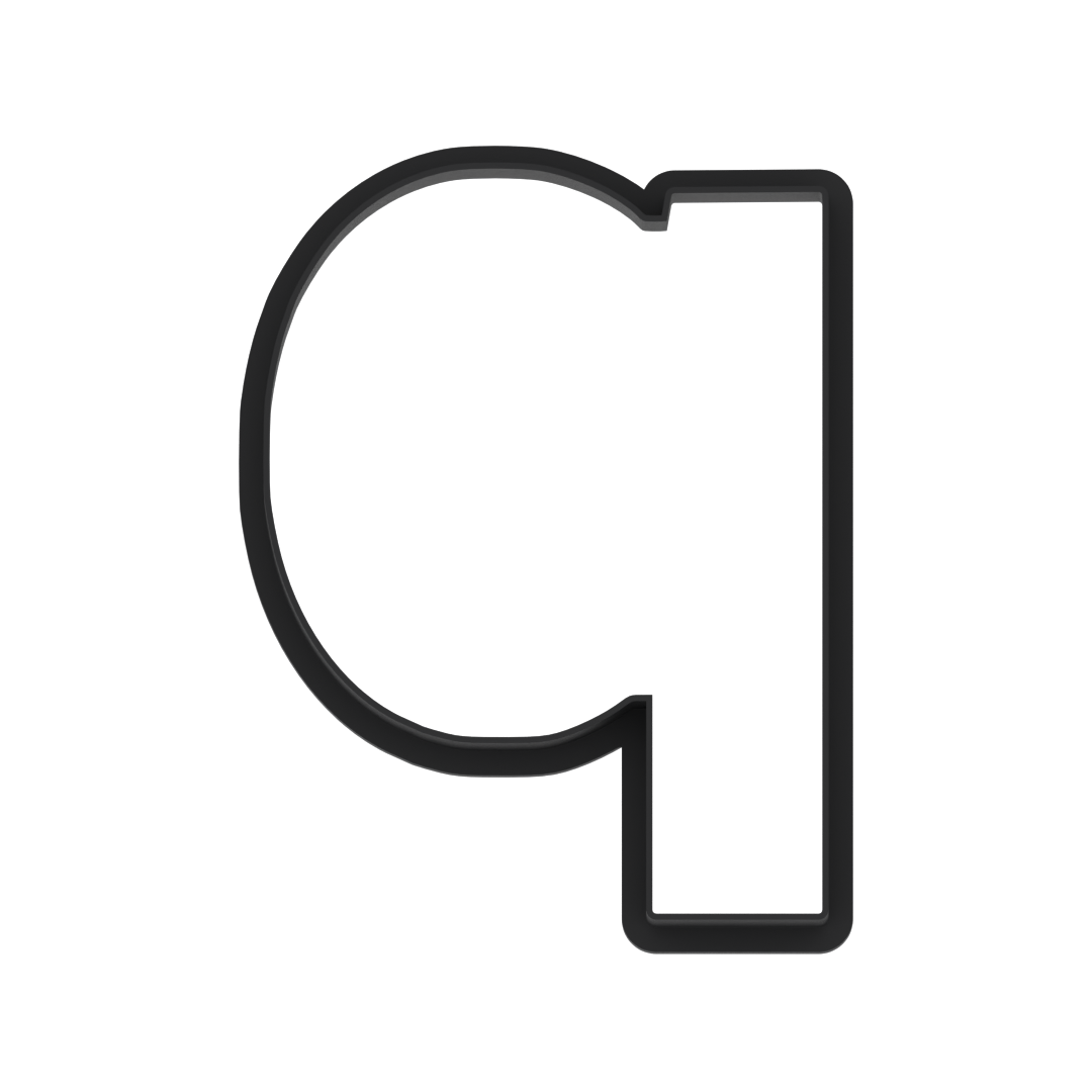 p Lowercase Block Letter Cookie Cutter with Easy Push Design — photo 5