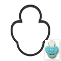 Pacifier Cookie Cutter with Easy Push Design — main photo
