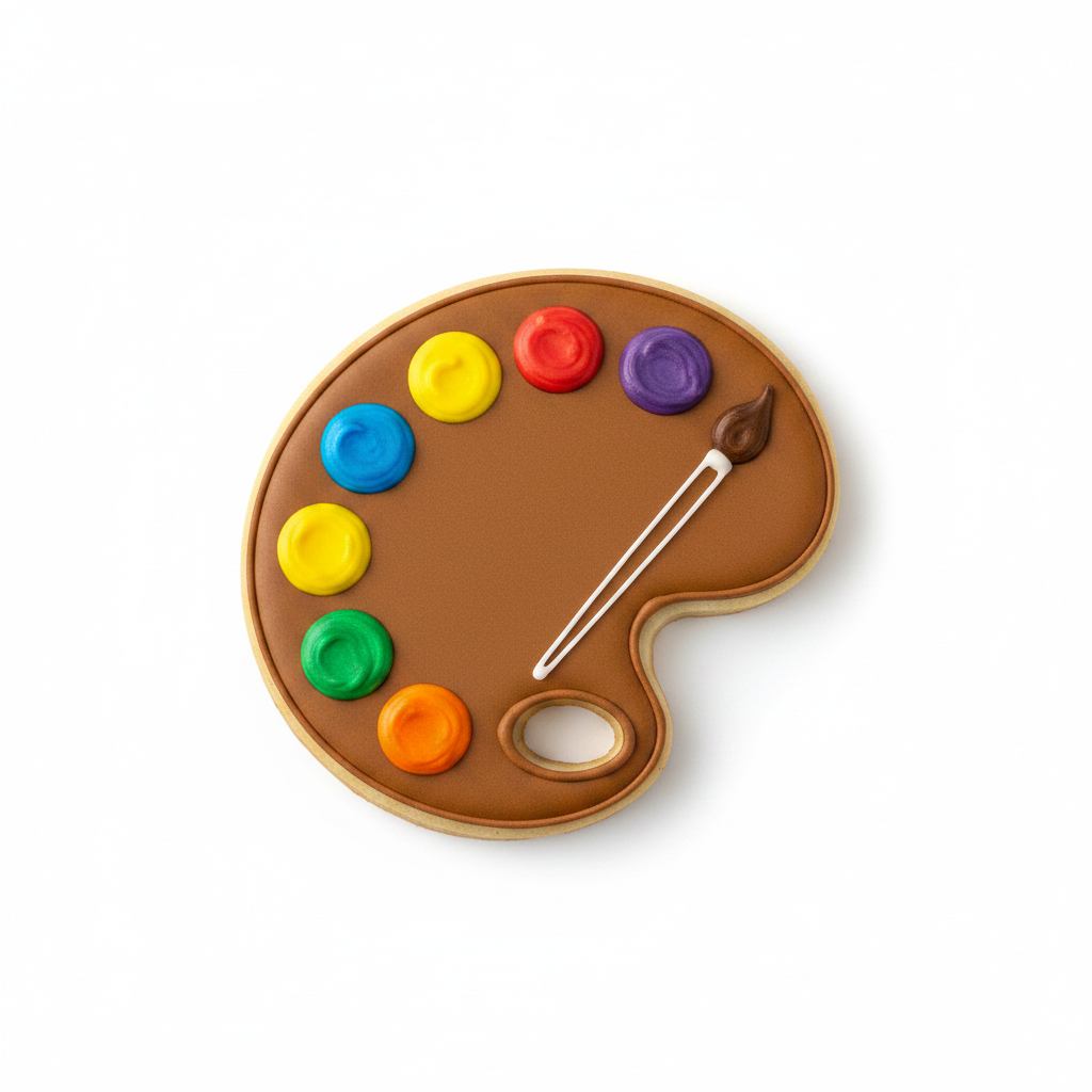 Paint Palette Cookie Cutter with Easy Push Design — photo 2
