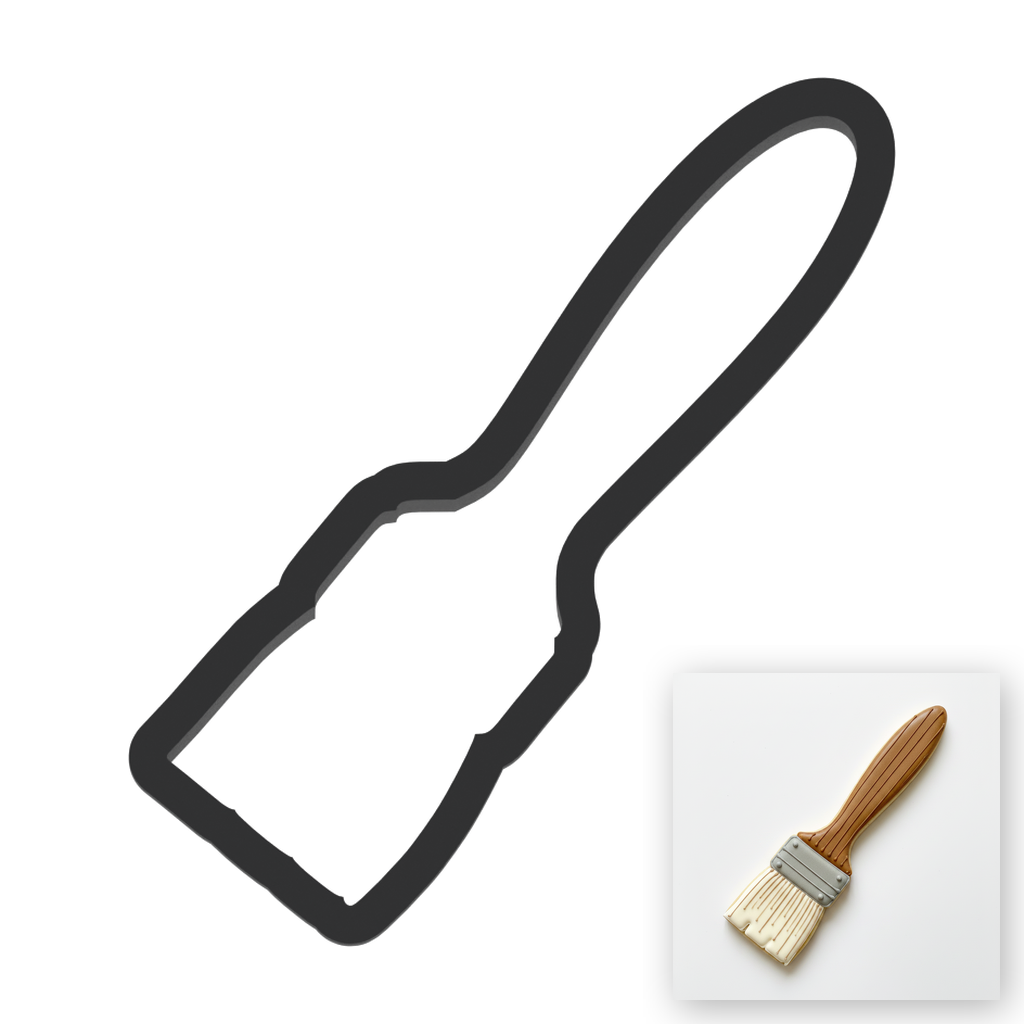 Paintbrush Cookie Cutter with Easy Push Design — main photo