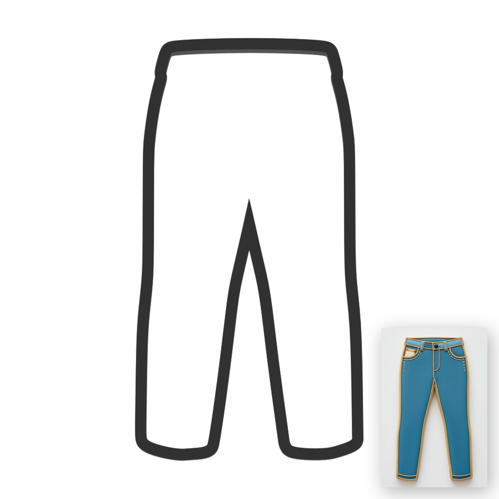 Pants Cookie Cutter with Easy Push Design — main photo