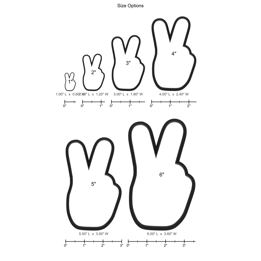 Peace Sign Fingers Cookie Cutter with Easy Push Design — photo 5