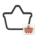Picnic Basket Cookie Cutter with Easy Push Design — main photo